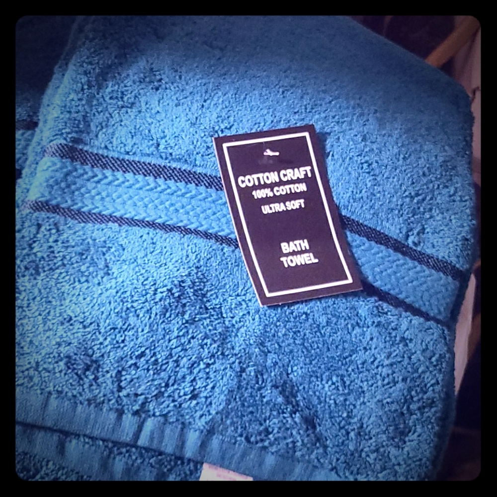 Bath towels green set of 2